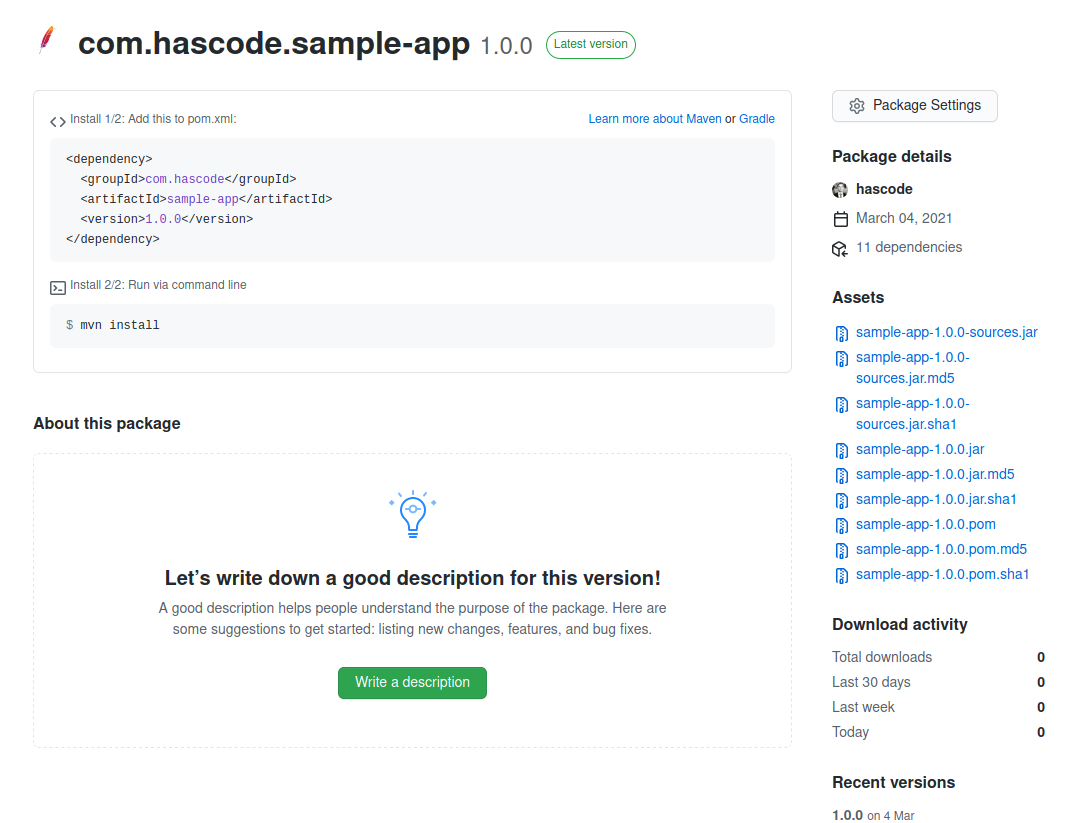 GitHub Maven Artifacts