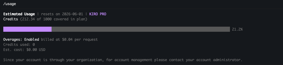 kiro cli usage
