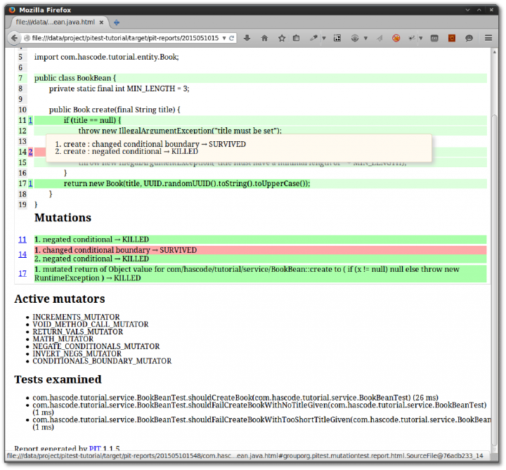 Mutation Testing with Pitest and Maven | Micha Kops' Tech Notes