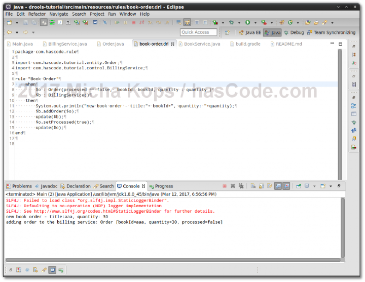 Snippet: Integrating the Drools Business Rules Management System in 5 ...