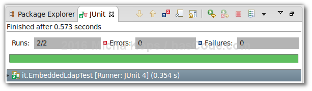 JUnit Runner running embedded-ldap-junit test