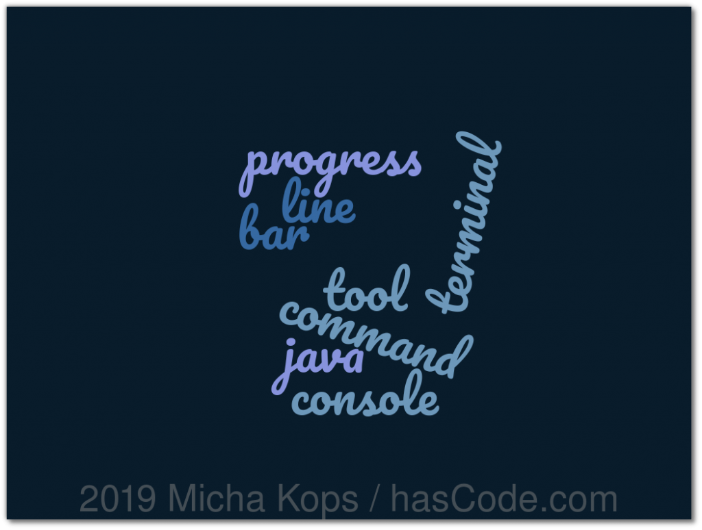 Terminal based Progress Bar for Java